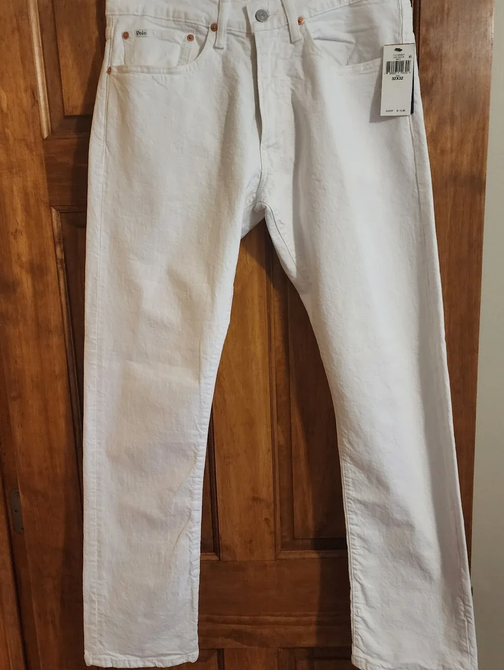 Polo by Ralph Lauren Men's White Slim Straight Jeans